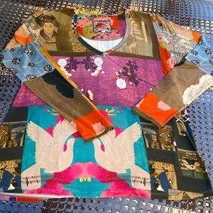 Johnny Was long sleeve tee Sz small